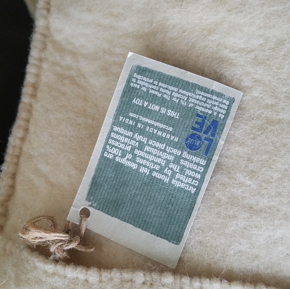 Arcadia Home Hand Felted Wool Pillow 3D Flower - Picture 6 of 6